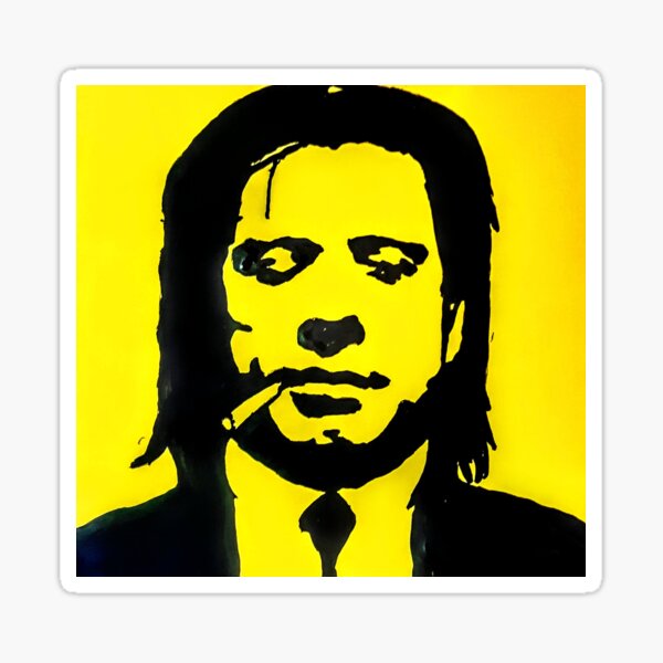 Vista previa del artículo con la obra «John Travolta», diseñado y vendido por Chad's Fresh Art.