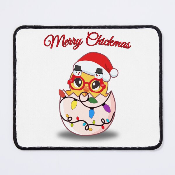 Item preview, Merry Chickmas - Cute Christmas Chick with Santa Hat & Lights designed and sold by EagleVisionary.