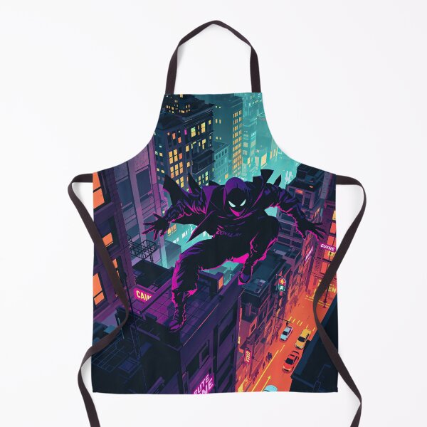 Item preview, Dynamic Superhero Leaping Over Cityscape designed and sold by artwaves.