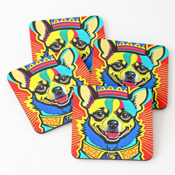 Item preview, Retro Cute Colorful Chihuahua Dog  designed and sold by Earth Nature Creations.