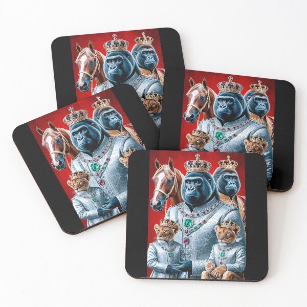 Item preview, Two Kings and Two Princes - Horse - Gorillas - Lion Cubs designed and sold by LioTou.