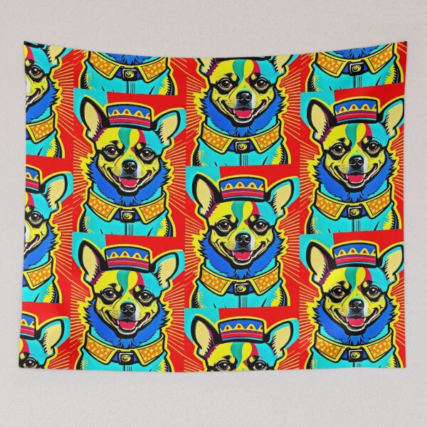 Item preview, Retro Cute Colorful Chihuahua Dog  designed and sold by Earth Nature Creations.