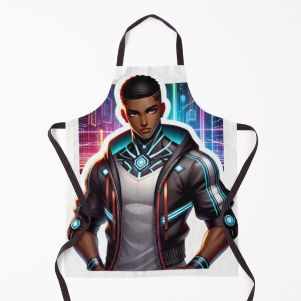 Item preview, Futuristic Black Hero Anime Sticker designed and sold by MomentsbyMo.