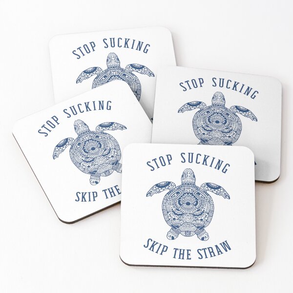 Item preview, Environmental Sea Turtle - Stop Sucking Skip the Straw designed and sold by humnoo.