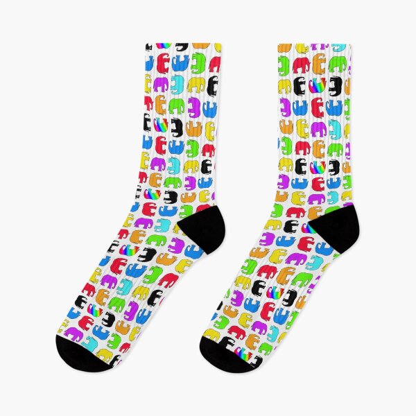 Item preview, Multi coloured  Elephants on white designed and sold by TerenceLacey.