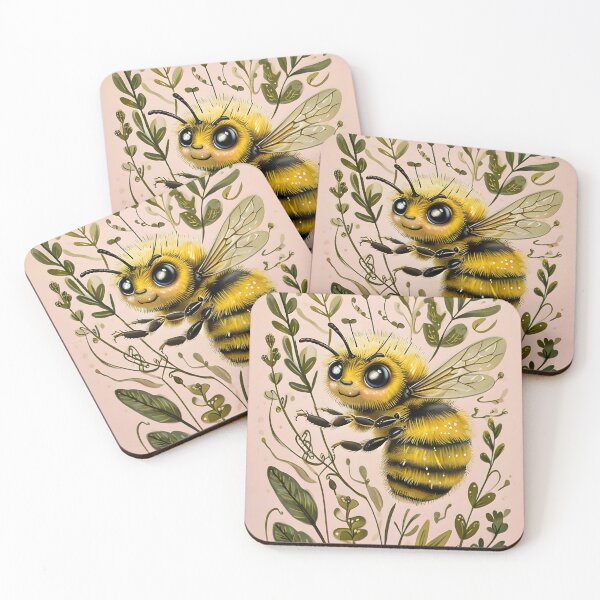 Item preview,  Adorable Bee Surrounded by Whimsical Floral Patterns designed and sold by Monascreativeempire.