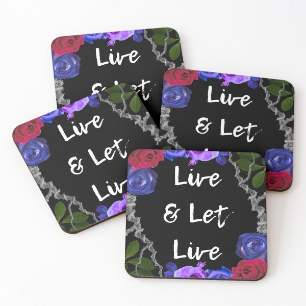Item preview, live & let live colorful floral affirmation designed and sold by HABlackwood.