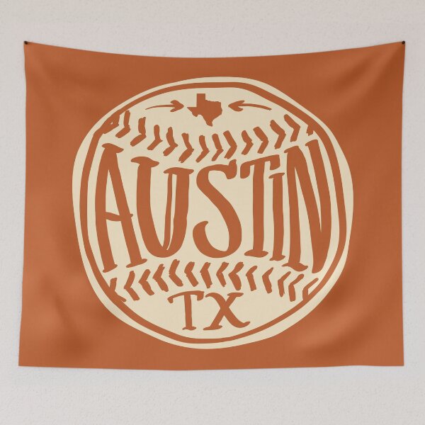 Item preview, Austin Texas Hand-Illustrated Baseball Typography Art designed and sold by thegoodwordsco.