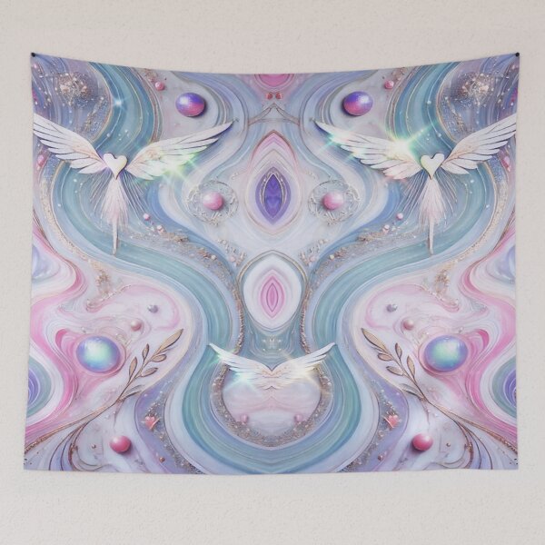 Item preview, Angel wings abstract pattern designed and sold by DoodlesDivine.