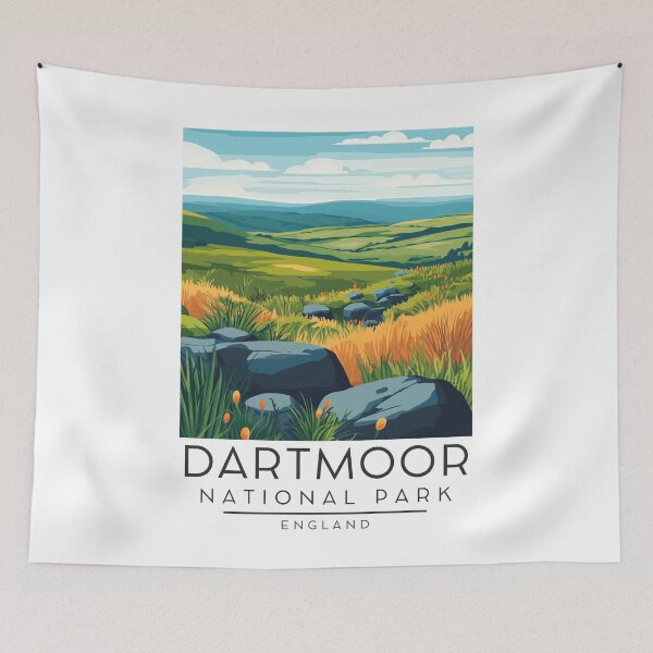 Item preview, A Vintage Illustration of Dartmoor National Park - England  designed and sold by GoodOldVintage.