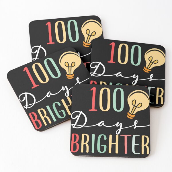 Item preview, 100 Days Brighter Teacher 100th Day Of School, Back To School ,Teacher Appreciation,Girly School designed and sold by zizo37.
