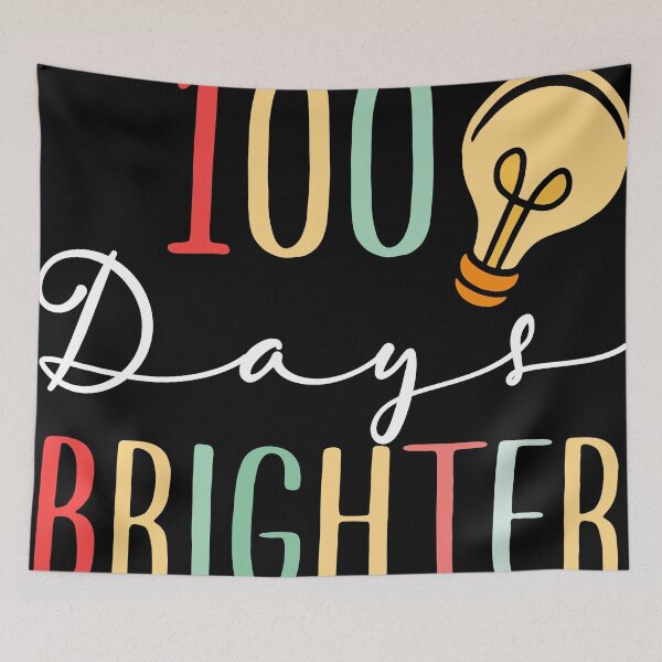Item preview, 100 Days Brighter Teacher 100th Day Of School, Back To School ,Teacher Appreciation,Girly School designed and sold by zizo37.