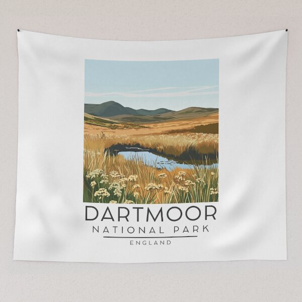 Item preview, A Vintage Illustration of Dartmoor National Park - England  designed and sold by GoodOldVintage.