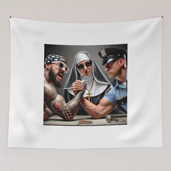 Item preview, Evil versus good arm wrestling designed and sold by Dan9010.