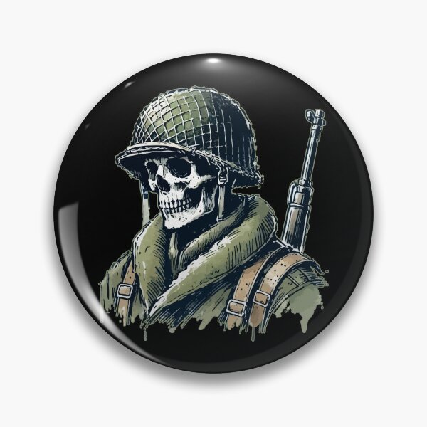 Item preview, Skeleton Skull Soldier World War Sketchy Vintage designed and sold by TomFrontierArt.
