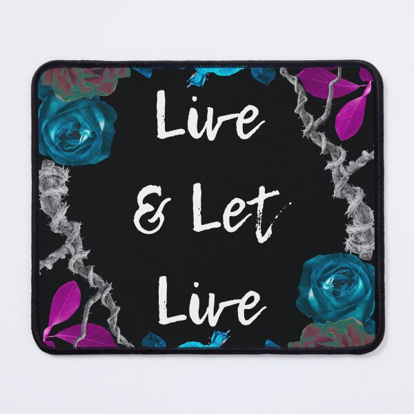 Item preview, live & let live colorful floral affirmation designed and sold by HABlackwood.