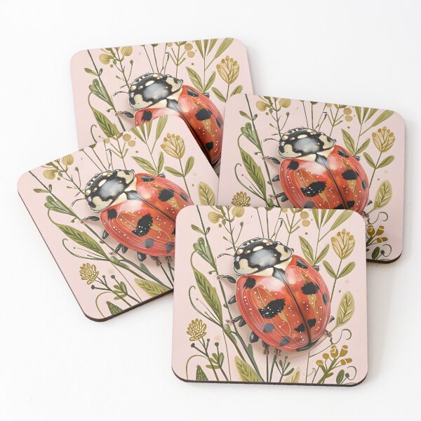 Item preview, Adorable Ladybug Surrounded by Whimsical Floral Patterns designed and sold by Monascreativeempire.