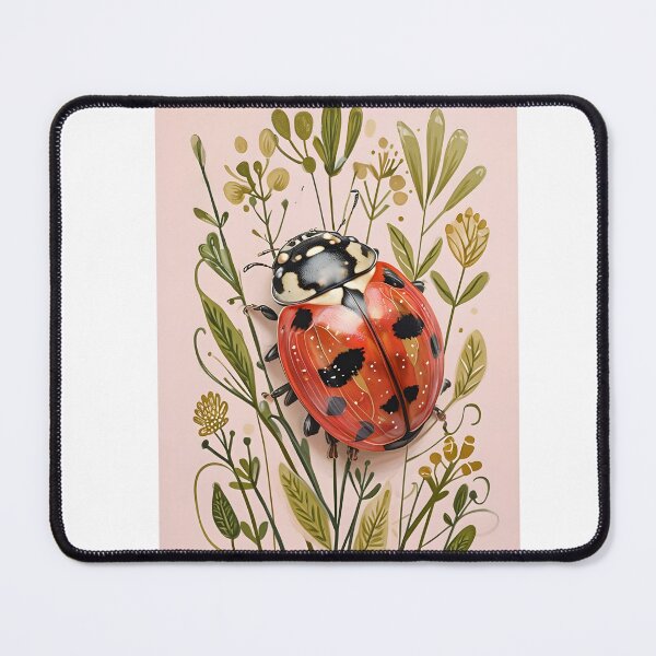 Item preview, Adorable Ladybug Surrounded by Whimsical Floral Patterns designed and sold by Monascreativeempire.