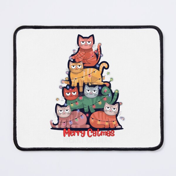 Item preview, Merry Catmas - Stacked Cat Christmas Tree designed and sold by Bohospiritart.