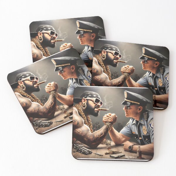 Item preview, Copie de Copie de Evil versus good arm wrestling designed and sold by Dan9010.
