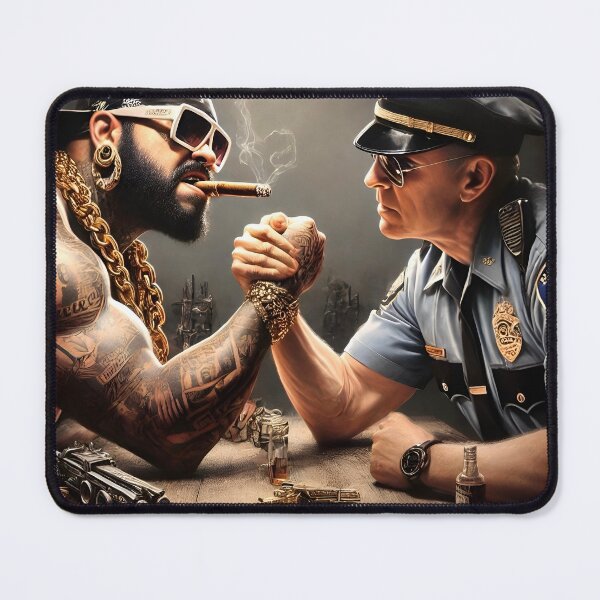 Item preview, Copie de Copie de Evil versus good arm wrestling designed and sold by Dan9010.