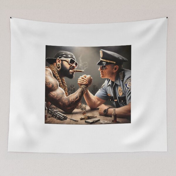 Item preview, Copie de Copie de Evil versus good arm wrestling designed and sold by Dan9010.
