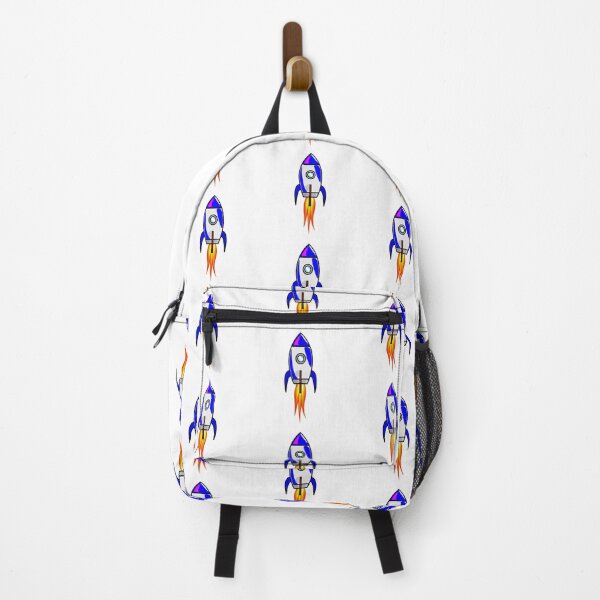 Item preview, Blue and White Rocket Ship with Flames designed and sold by gistinker.