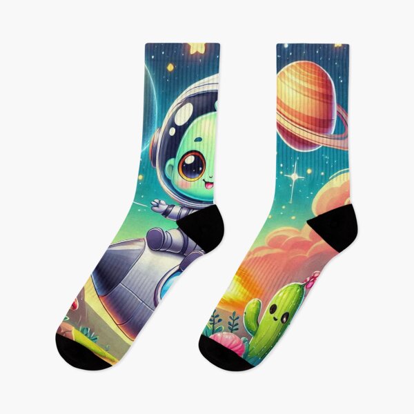 Item preview, Happy Baby Alien riding a Rocket designed and sold by WyckedLynn.