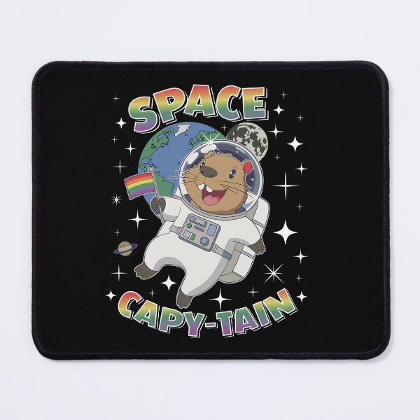 Item preview, Space Capy-tain happy capybara flies through space designed and sold by SpecialtiesShop.