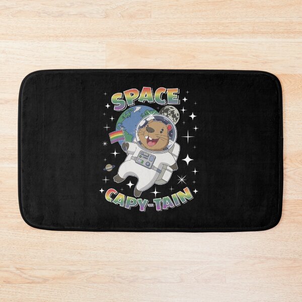 Item preview, Space Capy-tain happy capybara flies through space designed and sold by SpecialtiesShop.