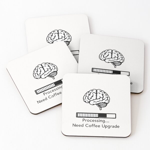 Item preview, Brain Loading Processing Need Coffee Upgrade Save Day Fun Art designed and sold by Kia Blaze.