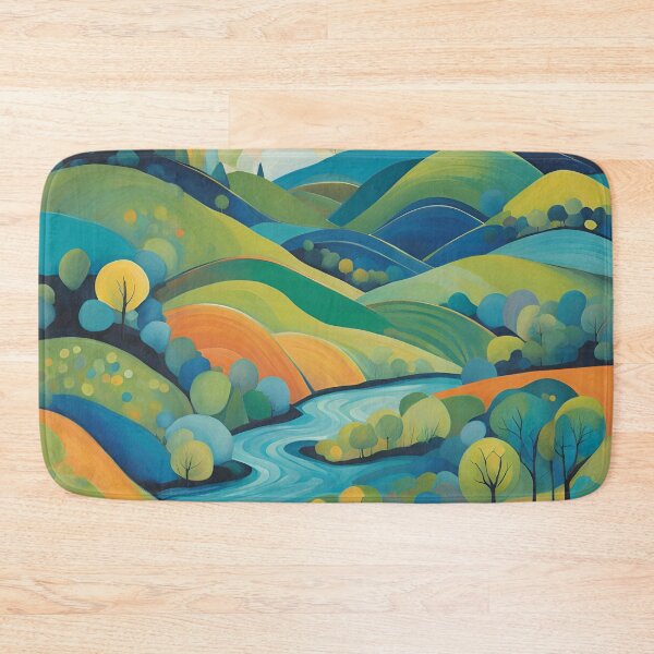 Item preview, Vibrant Hills | Serene River Flow | Nature-Inspired Art designed and sold by Epic--Art.