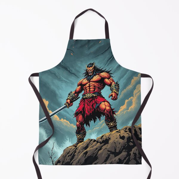 Item preview, Mythical Warrior Standing on Rocky Cliff designed and sold by artwaves.