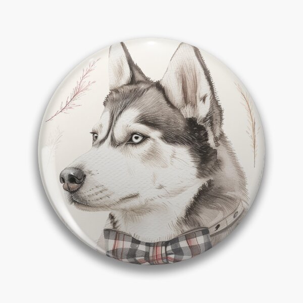 Item preview, Siberian Husky Proper Pup Portrait designed and sold by IllustrateJillE.