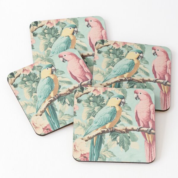 Item preview, Pastel Rococo Tropical Parrot Garden Nightgarden designed and sold by UtArt.