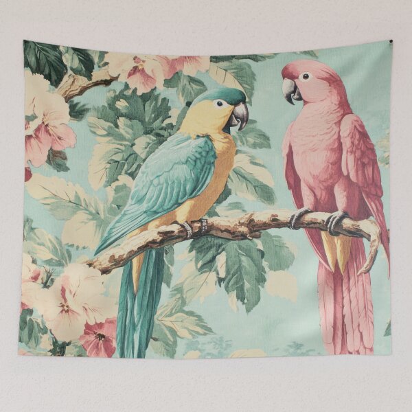Item preview, Pastel Rococo Tropical Parrot Garden Nightgarden designed and sold by UtArt.