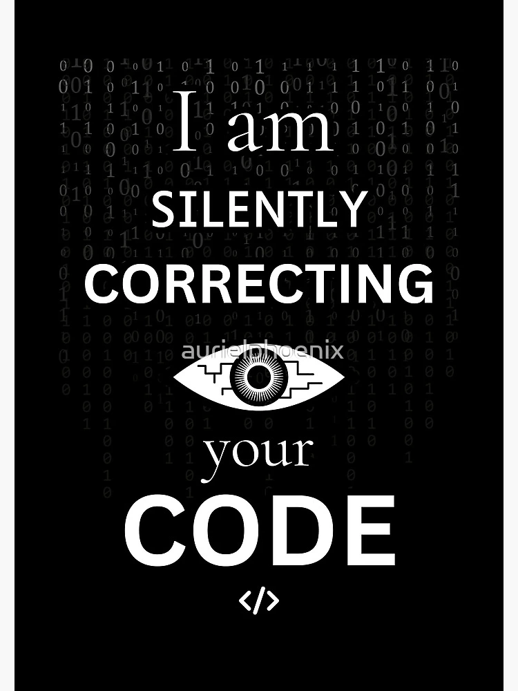 Thumbnail 3 of 3, Journal, Silently correcting your code - Funny IT Debugging Programmer Design designed and sold by aurielphoenix.