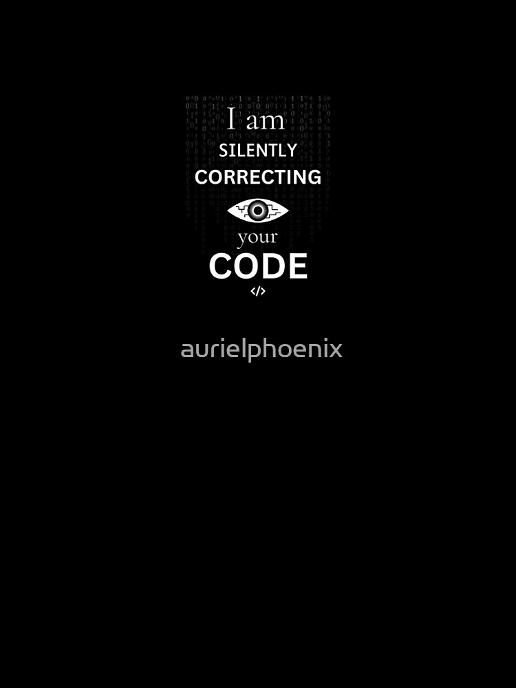 Thumbnail 5 of 5, A-Line Dress, Silently correcting your code - Funny IT Debugging Programmer Design designed and sold by aurielphoenix.