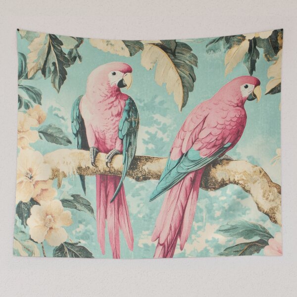 Item preview, Vintage Exotic Floral Parrot Garden Nightgarden designed and sold by UtArt.
