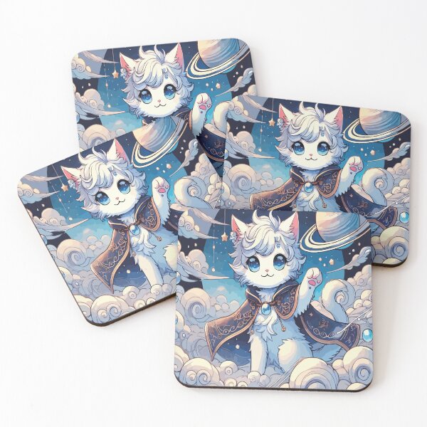 Item preview, Moon kitty, kitty among the clouds, ultra detailed kitty designed and sold by Maria-sticker111.