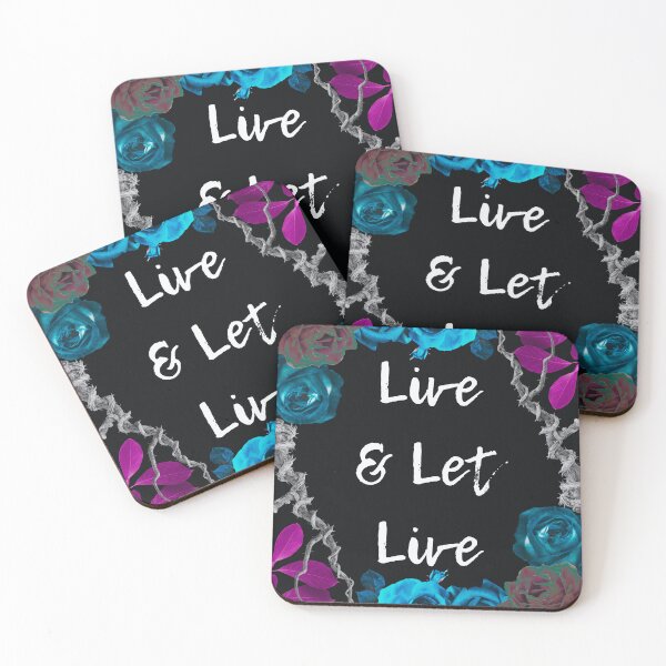 Item preview, live & let live colorful floral affirmation designed and sold by HABlackwood.
