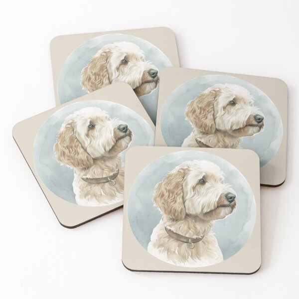 Item preview, Goldendoodle Proper Pup Portrait designed and sold by IllustrateJillE.