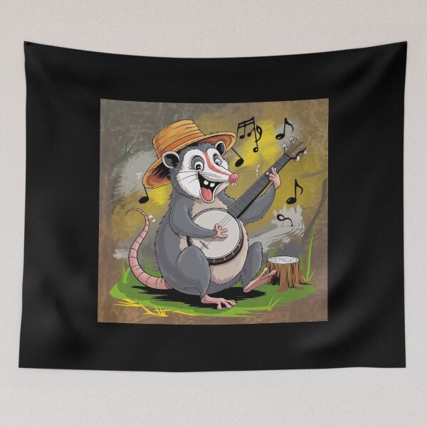 Item preview, Funny Opossum Playing Banjo designed and sold by Mateusz Majcherek.
