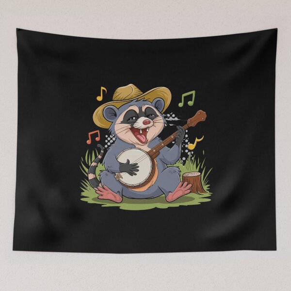 Item preview, Funny Opossum Playing Banjo designed and sold by Mateusz Majcherek.