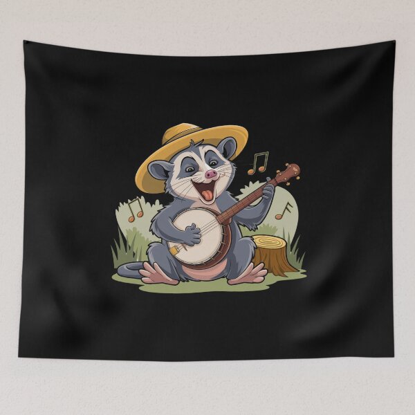 Item preview, Funny Opossum Playing Banjo designed and sold by Mateusz Majcherek.