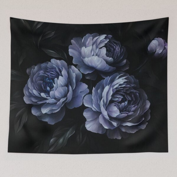 Item preview, Midnight Blue Peony Garden Nightgarden designed and sold by UtArt.