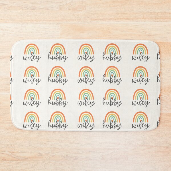 Item preview, Rainbow Hubby and Wifey - Heart - Cute Gift For Husband and Wife designed and sold by patternjp.