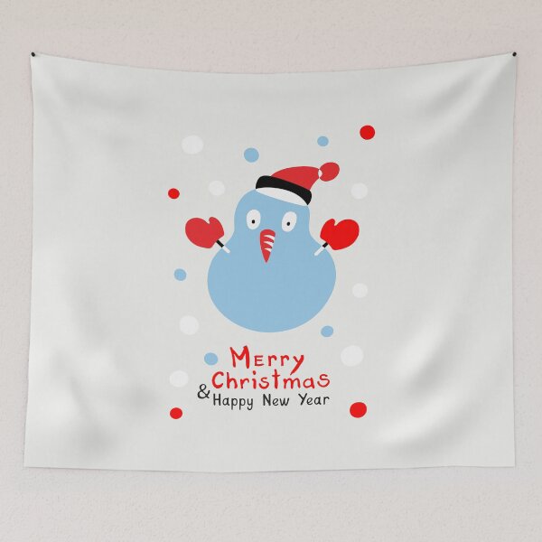 Item preview, Snowman in red hat and mittens. Wintertime greetings. designed and sold by ArchiTania Studio.