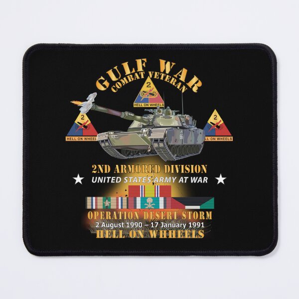 Item preview, Desert Storm - 2nd Armored Div - Combat Veteran w GULF SVC - Hell On Wheels X 300 designed and sold by Military Insignia Products.