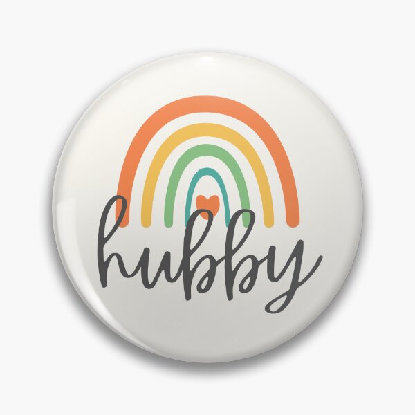 Item preview, Hubby - Colorful Rainbow - Heart - Cute Gift for Your Husband designed and sold by patternjp.